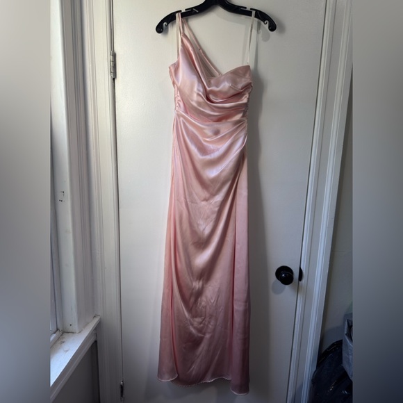 Galina Signature Bridesmaid One-Shoulder Satin Dress - Picture 2 of 16